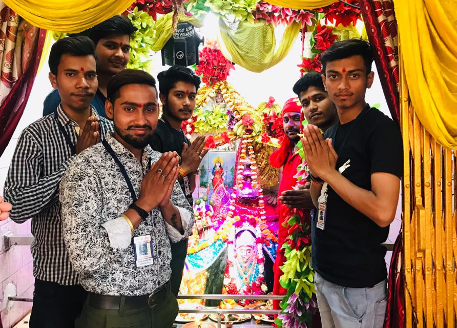 navratri spacial: crowd of youth in the devi temple