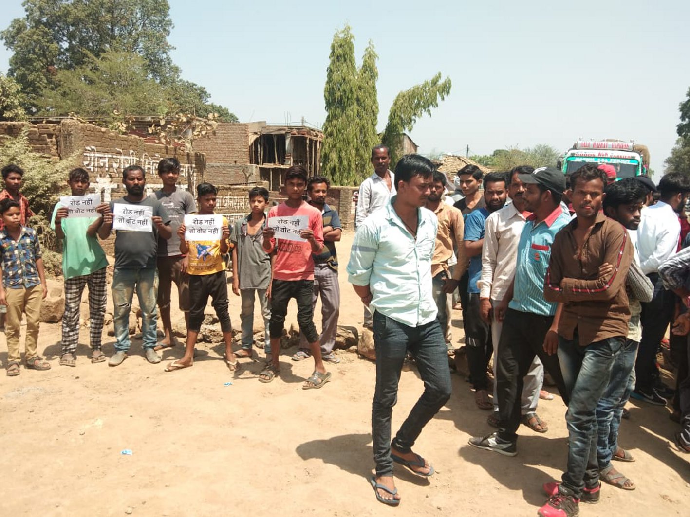 villagers angry from incomplete construction