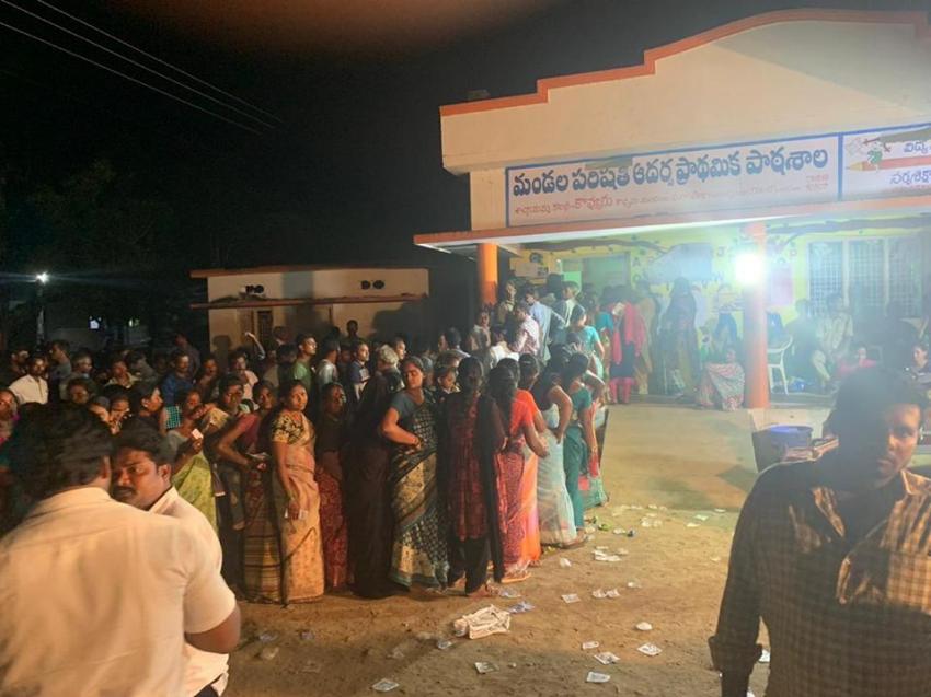 Mid night Polling in Andhra Pradesh