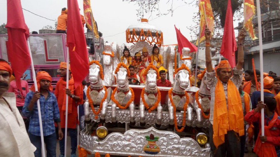 Lord Shriram's Shobha Yatra on Ramnavami in Singrauli