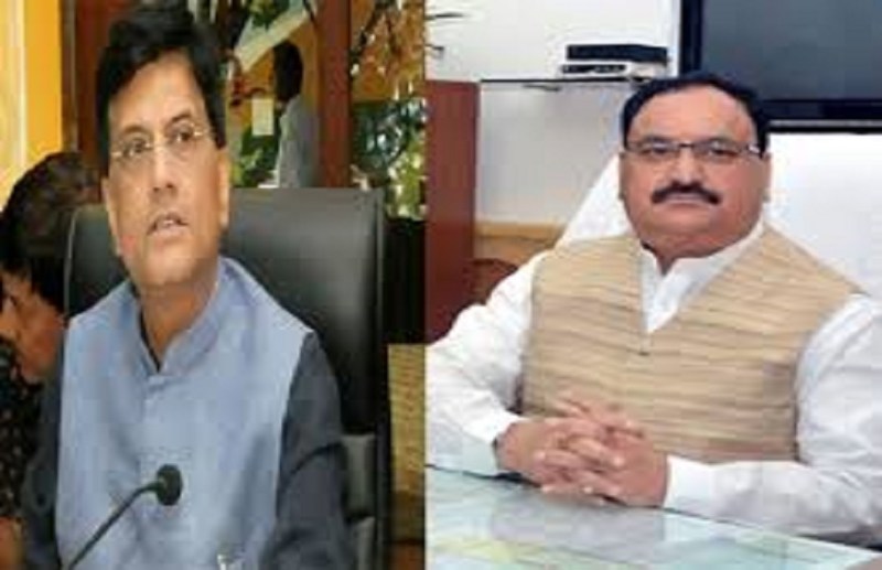 Minister Jp nadda and Piyush Goyal
