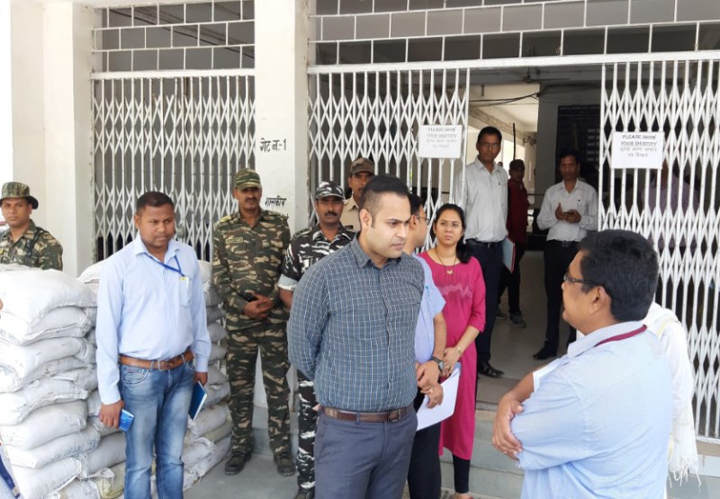 Officer in strong room