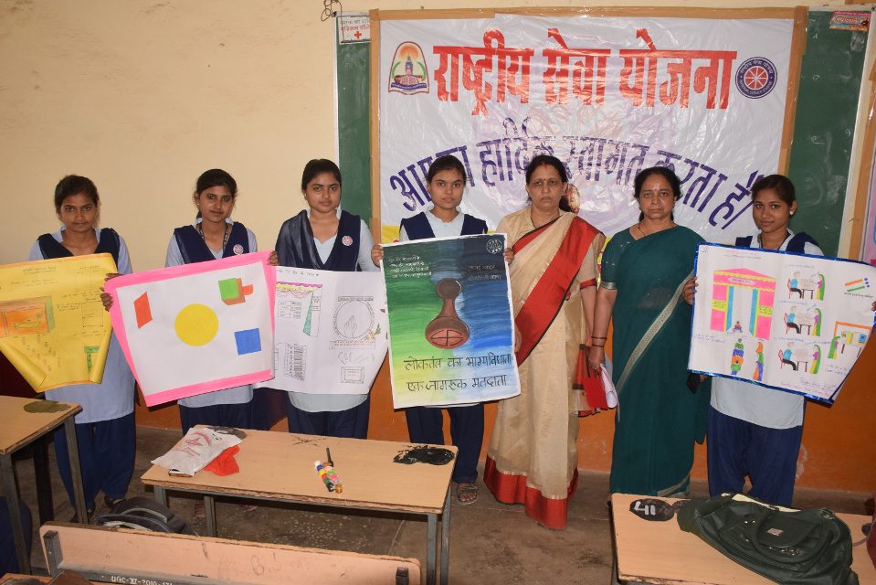 Various competitions organized on voting theme in pg collage  