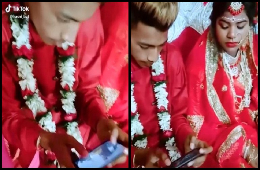 groom plays PUBG at own wedding Tik Tok video went viral