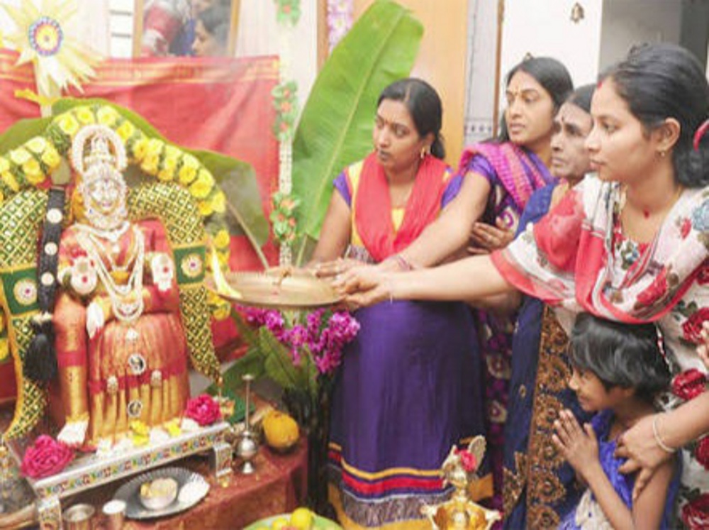 Worship of goddess Lakshmi