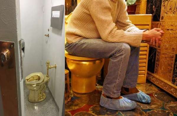 gold toilet