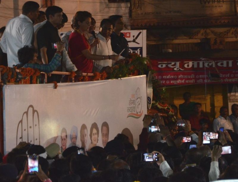 Priyanka Gandhi's Road show