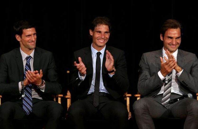 Nadal with Federer and Djokovic