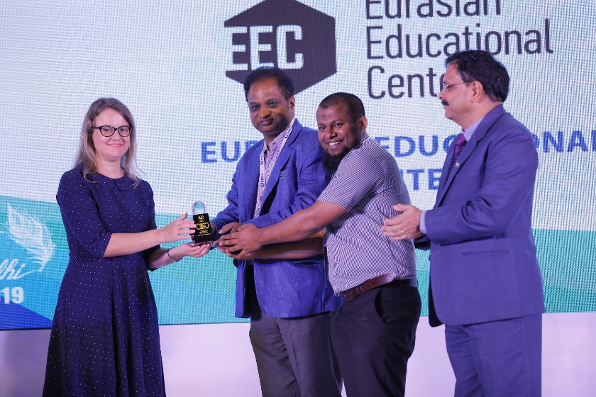 The award of the Best University given to the VIT for the European Union
