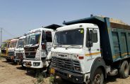 Action on illegal mining of gravel, holding 5 dumplers