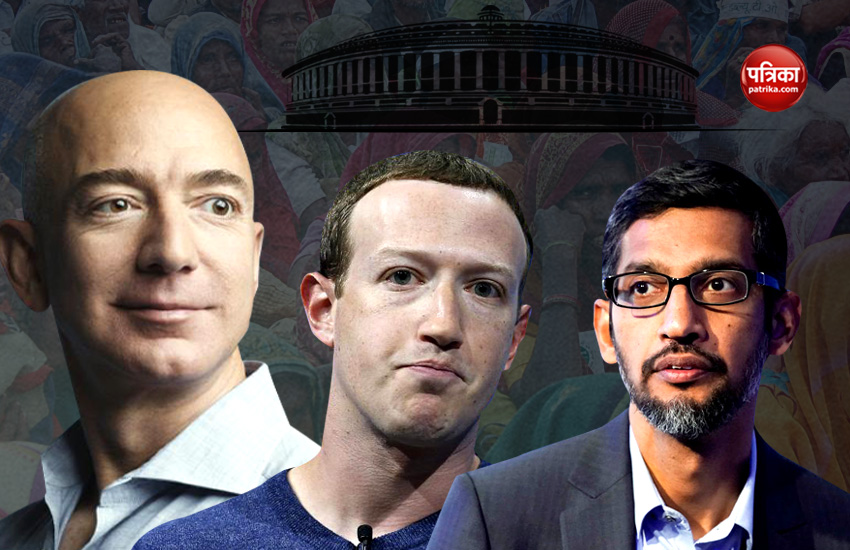 Jeff Bezos, MarK Zuckerberg and Sundar Pichai
