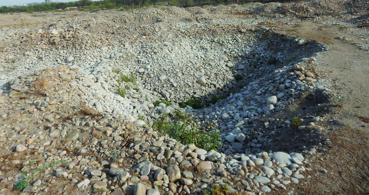 Stones of self-interest emerged in river of Banas