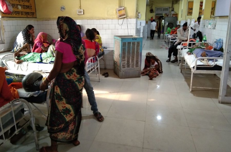Crowds of growing patients in Singrauli district hospital