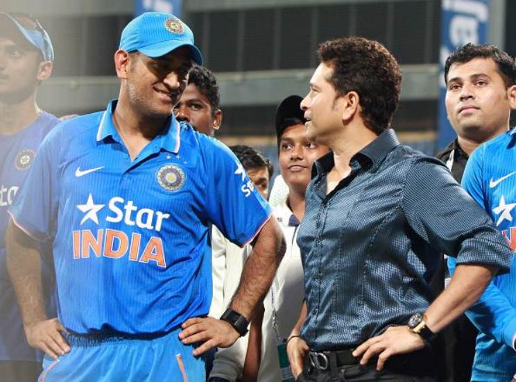 Sachin with Dhoni
