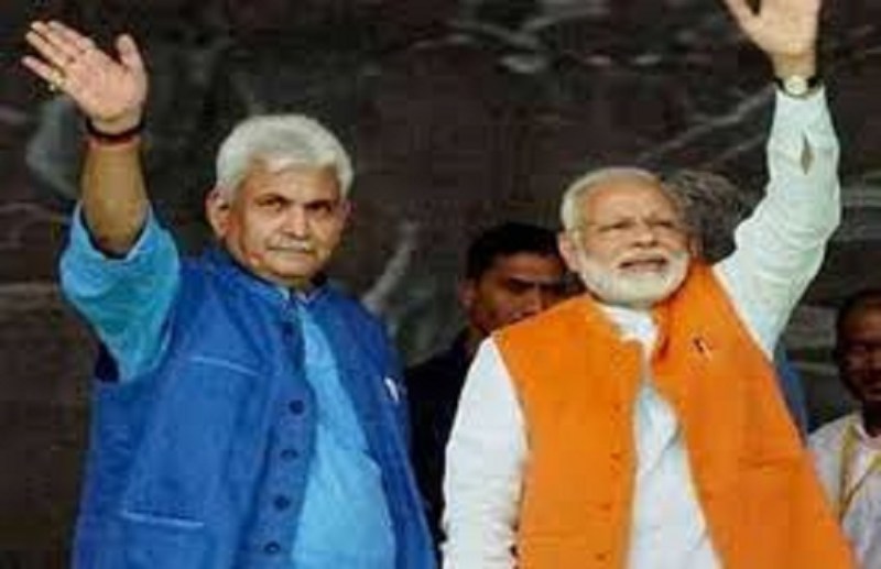 PM Narendra Modi and Manoj Sinha