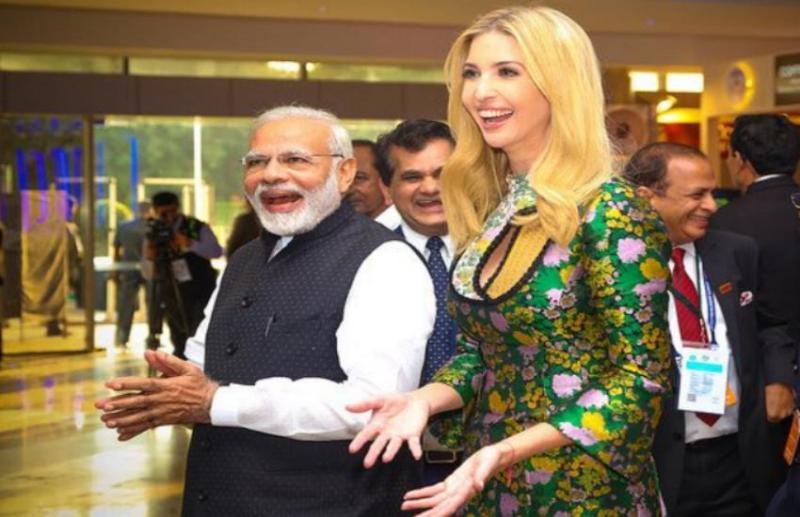 नरेंद्र मोदी और इवांका ट्रंप