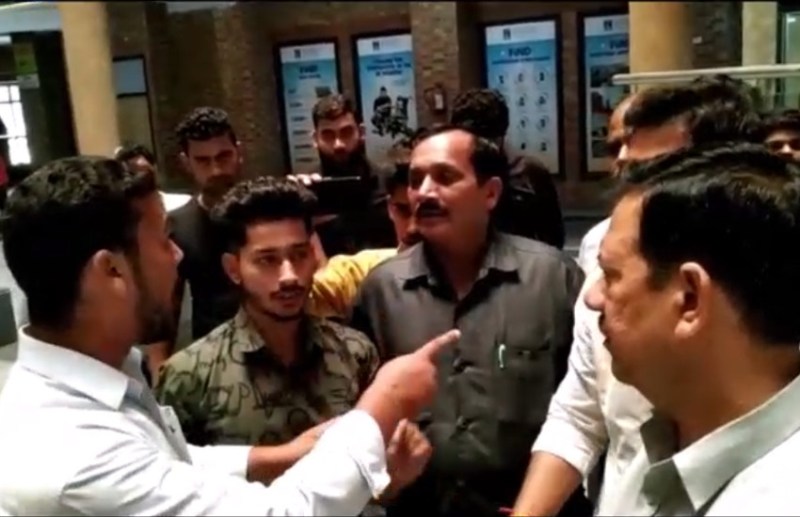 protest in Sharda University