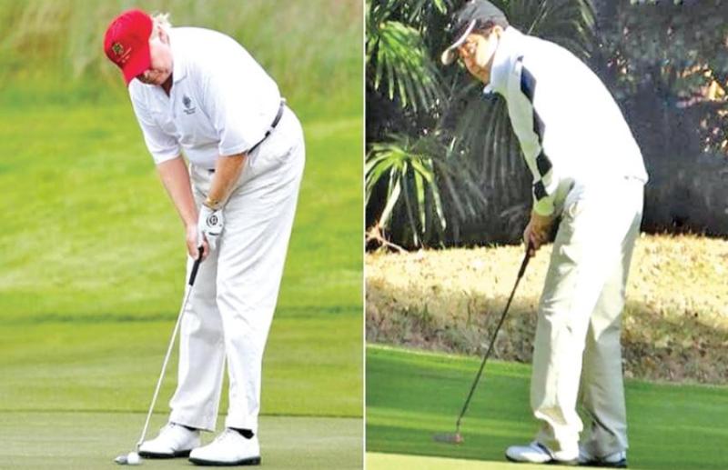 डोनाल्ड ट्रंप और शिंजो एबे