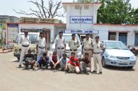 Hitting the rope and cutting the heated line wire