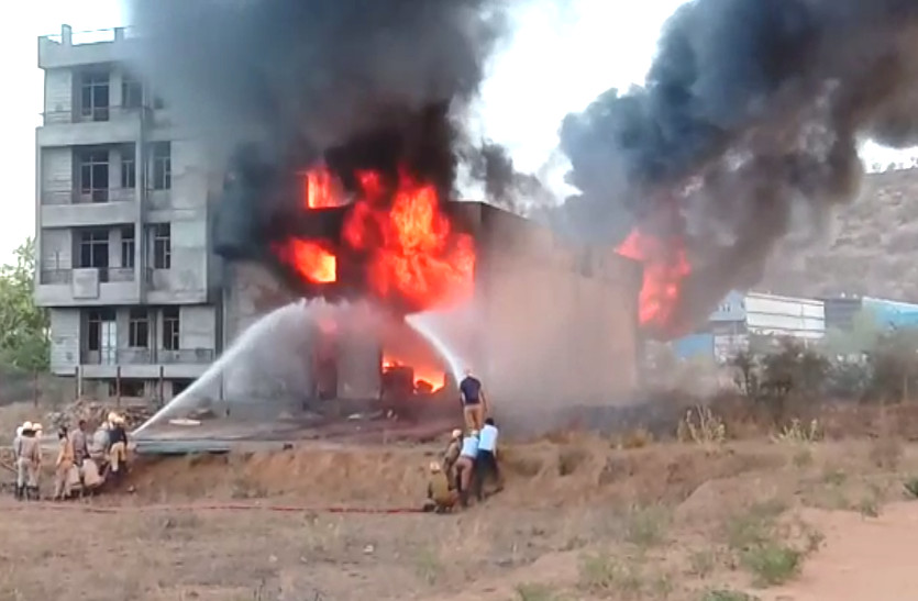 fire chemical factory harmada jaipur