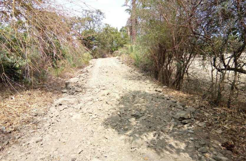 Villagers built road