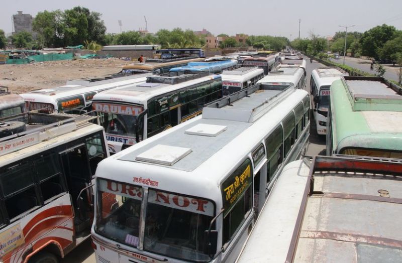stopped way due to remove the bus stand