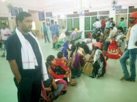 The ration shop in this hospital looks like the patients line
