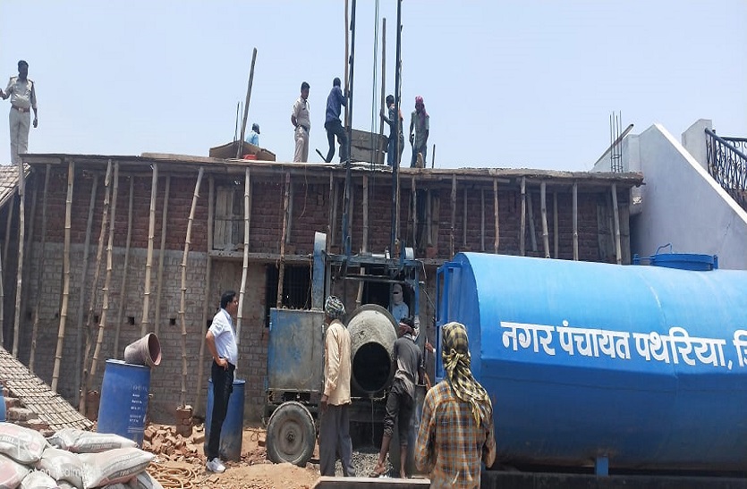 Tehsildar stopped construction on restricted site, seized material
