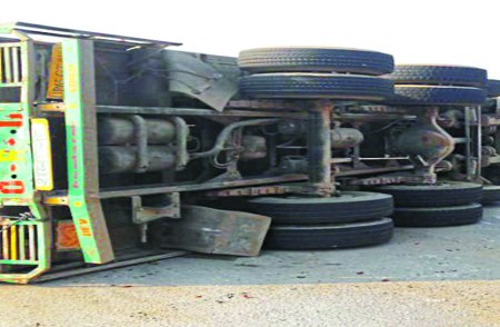 truck tire burst