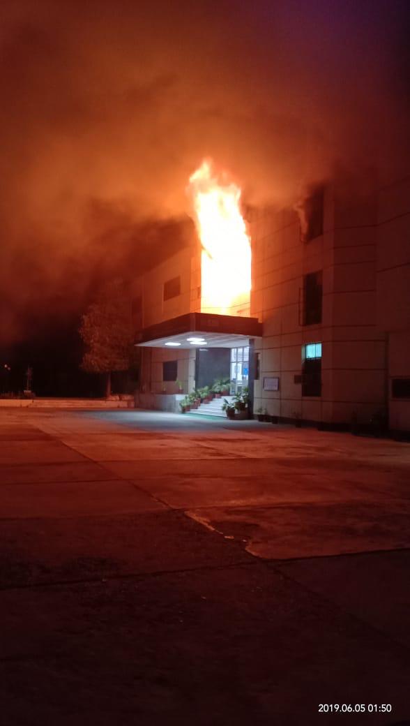 Fire in sbi training center