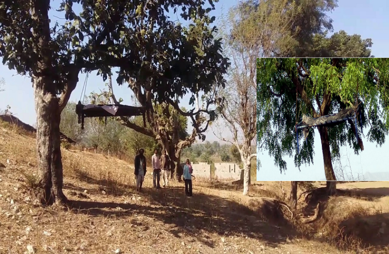 gujarat tribal dangling bodies demand justice as part of chadotaru tradition