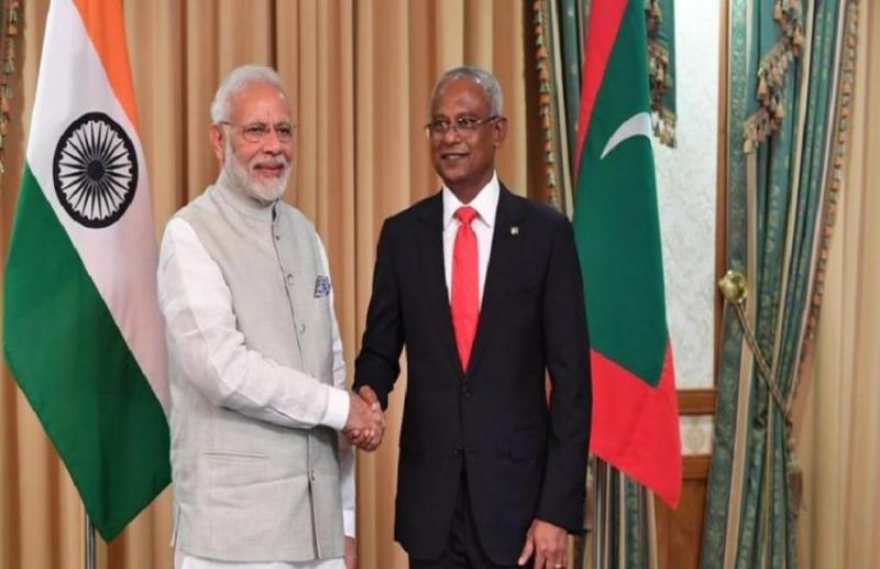 पीएम मोदी और राष्‌ट्रपति इब्राहिम सोलिह