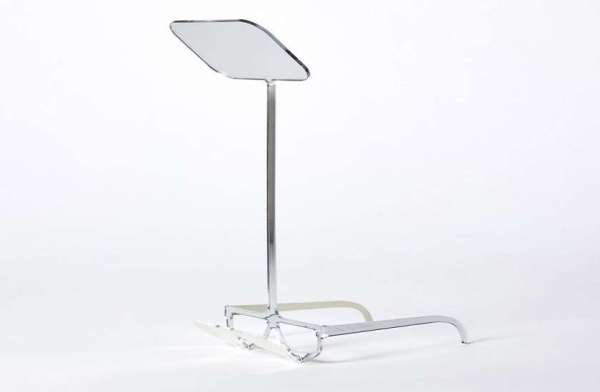  smaller mirror can reflect the larger mirror which faces outwards