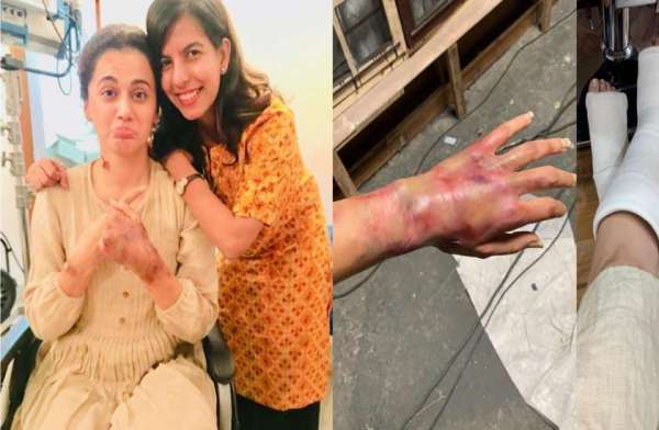 Taapsee Pannu Latest Photo injured hand game over shoot