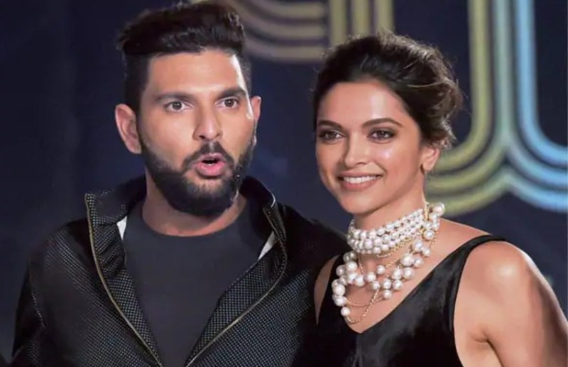 YUVRAJ SINGH WITH DEEPIKA PADUKONE