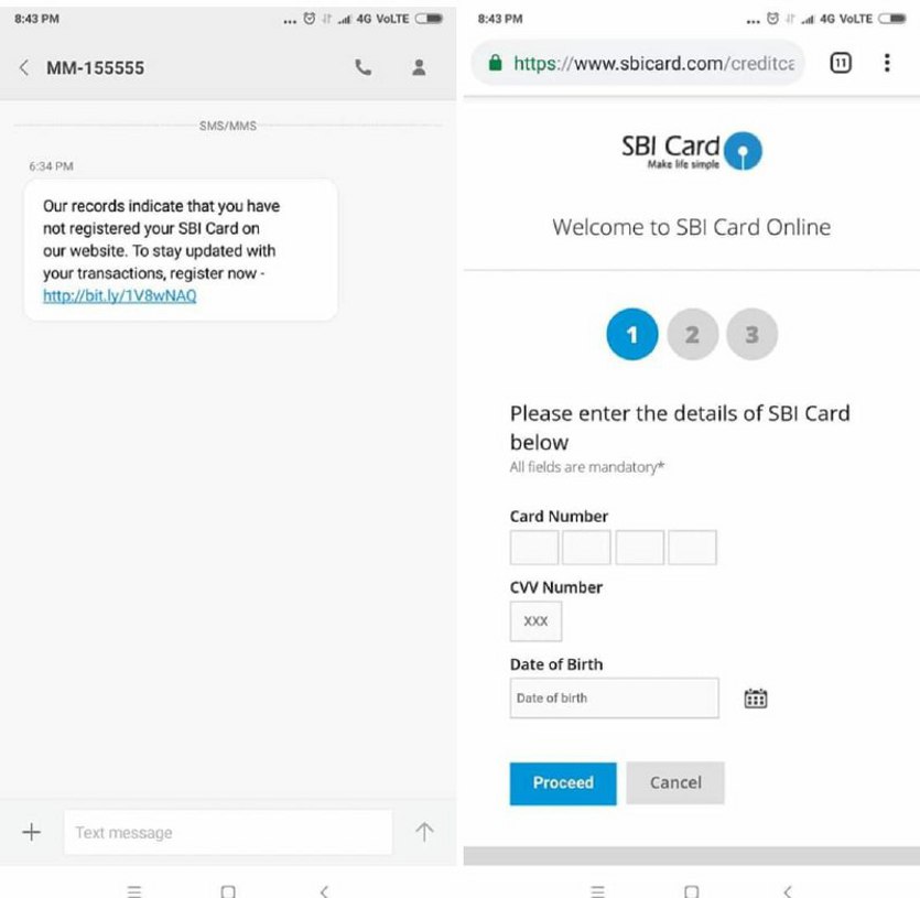 new method of online bank fraud , do not share card details