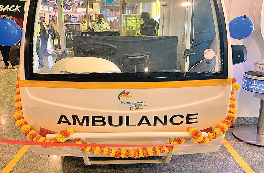 बेंगलूरु हवाई अड्डा परिसर में एम्बुलेंस चिकित्सा सेवा शुरू