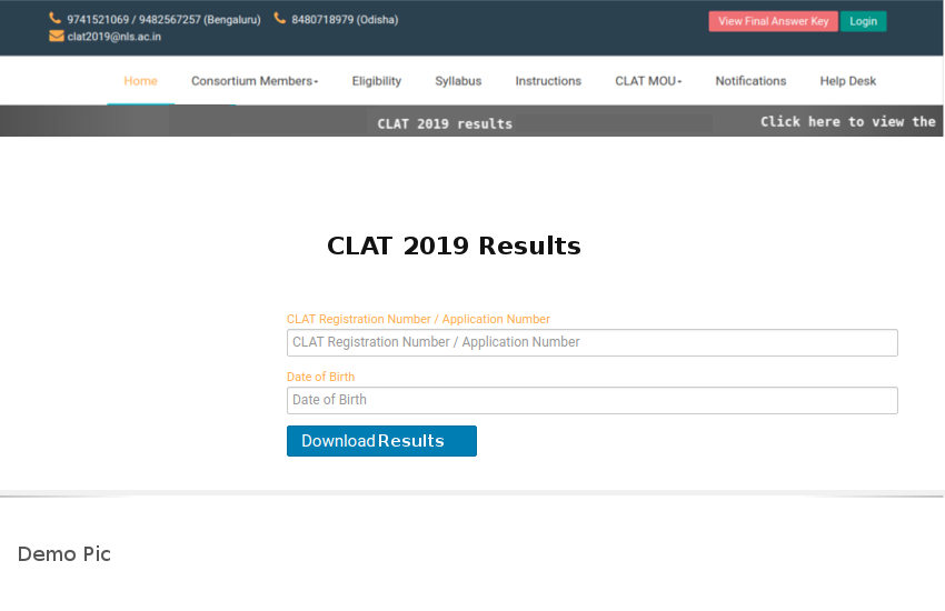 CLAT 2019 Results