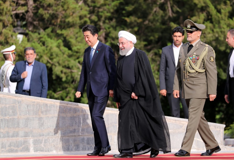 Shinzo Abe With Hassan Rouhani