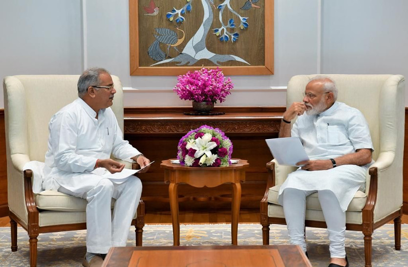 CM Bhupesh baghel meet PM Modi