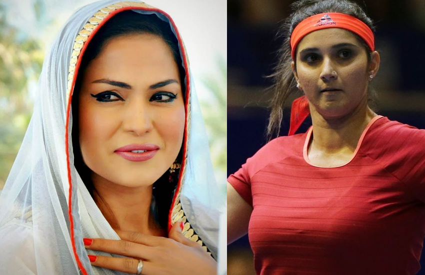 Veena Malik and Sania Mirza