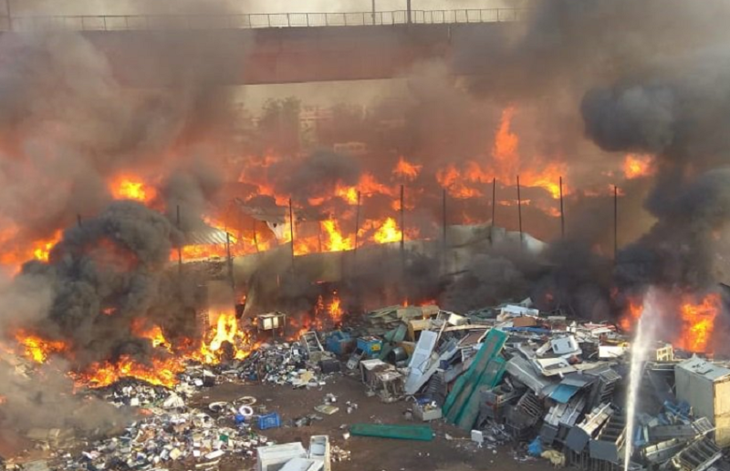 Kalindi Kunj Furniture market fire