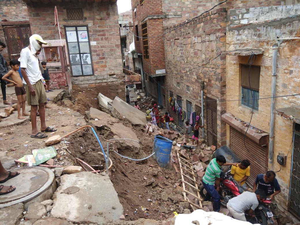 wall collapse in jodhpur