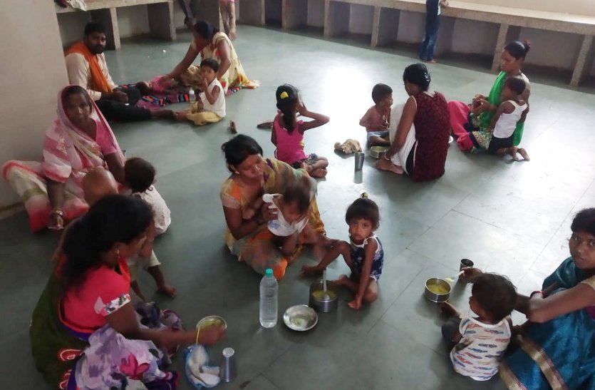 Children suffering from malnutrition in Katni district