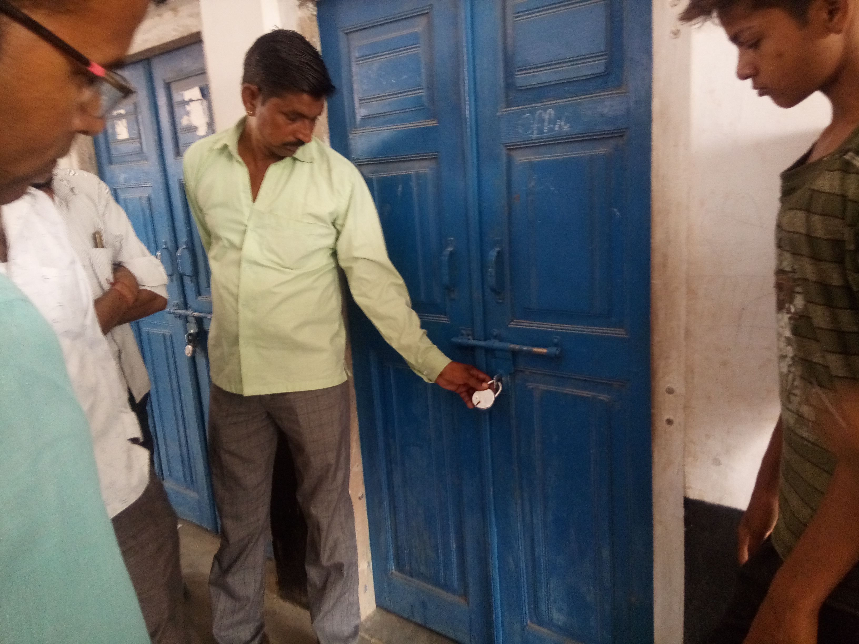 Angry villagers locked the girl school on low examination results
