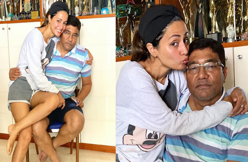 Hina Khan latest photos with father 