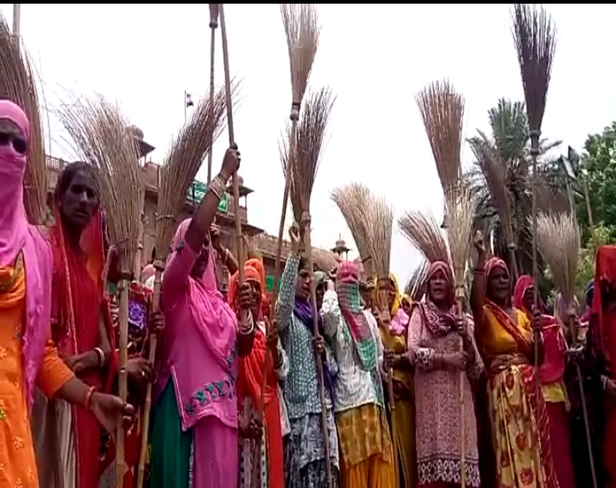 Bikaner: Clean workers agitation
