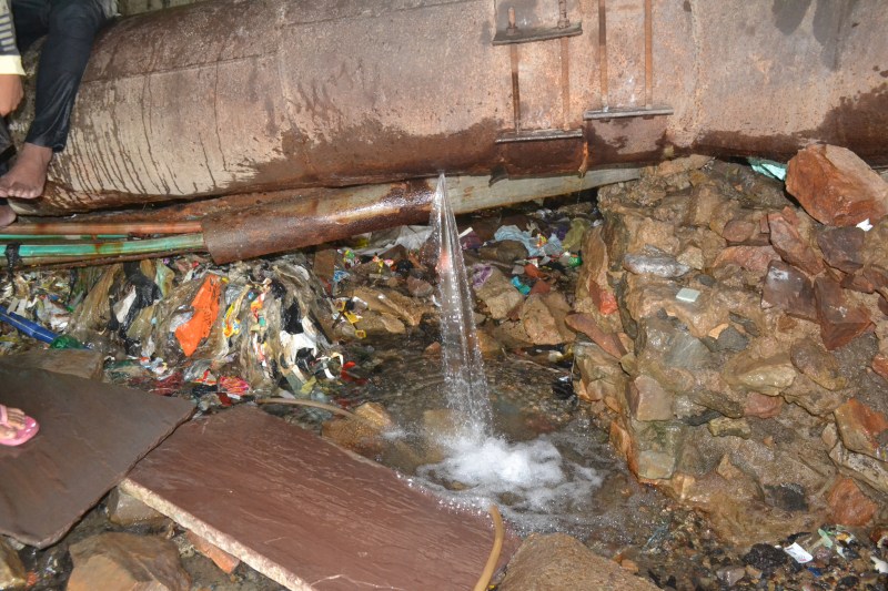 Thousands of liters of water being wasted every day