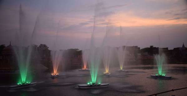 Colorful birds have kissed the sky