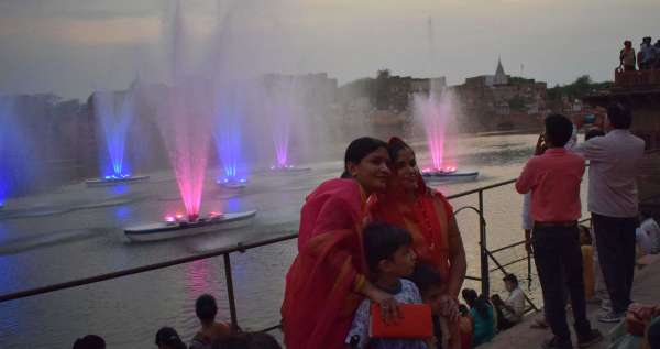 Colorful birds have kissed the sky